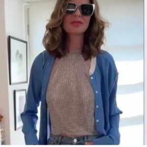 ZARA TRINNY SILVER JEWELLED HALTER TOP M CHAINMAIL LAYERING PIECE Ref:- 7901/465